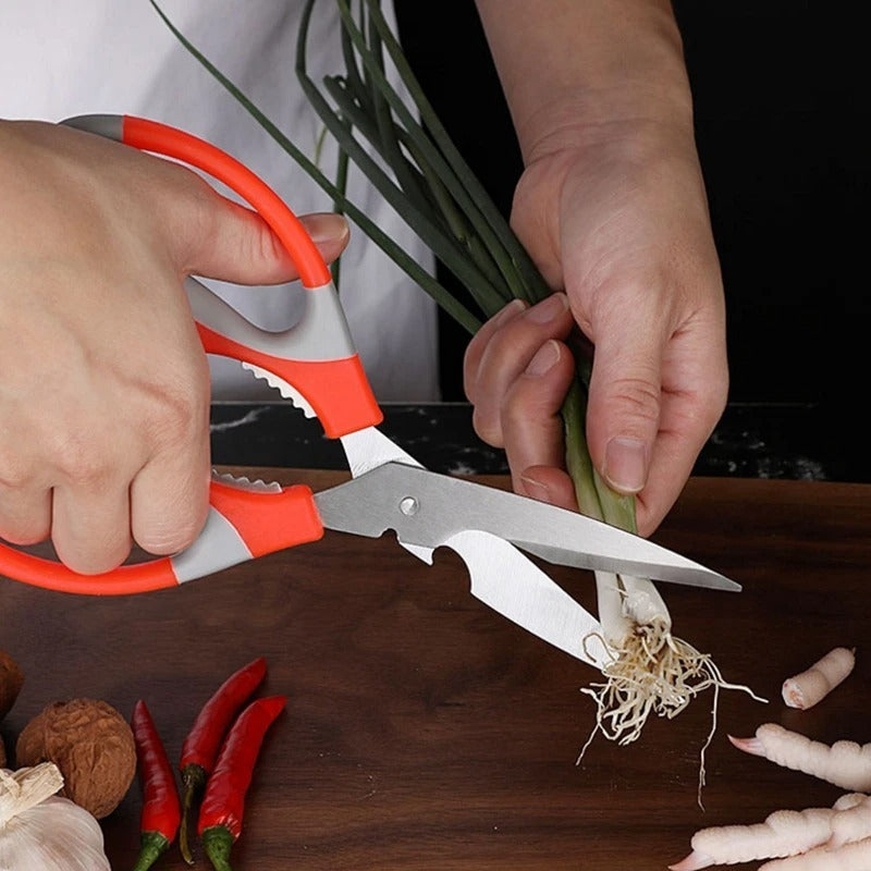 Multipurpose Kitchen Scissor – Stainless Steel with Bottle Opener & Nut Cracker