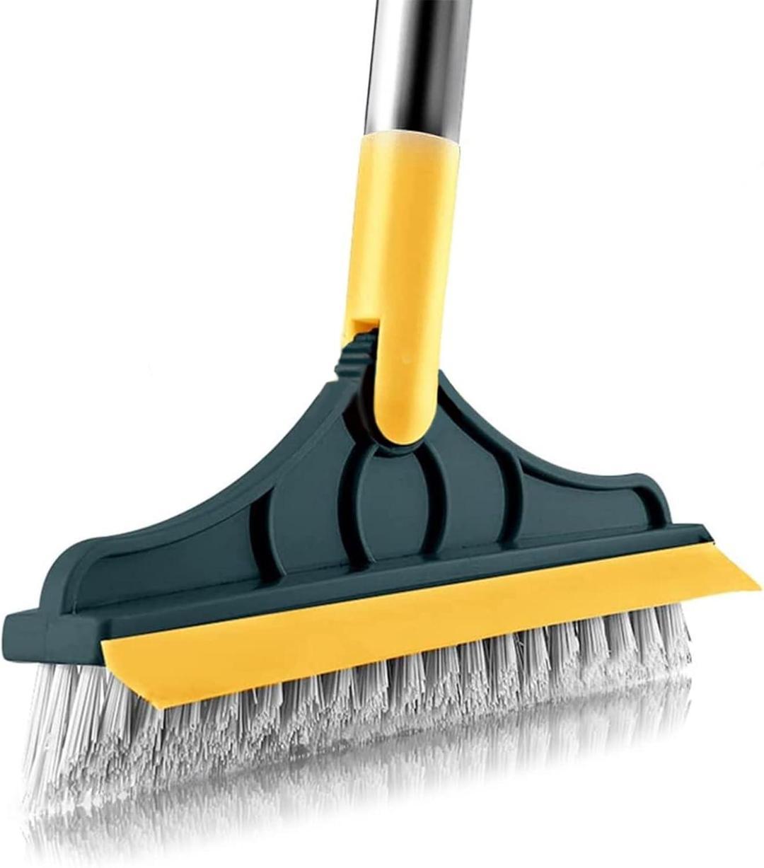 2-in-1 Broom Wiper – Dual Cleaning Brush with Strong Bristles & Built-in Floor Wiper