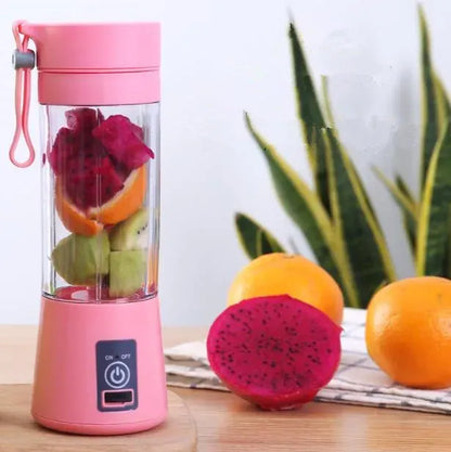 Portable USB Juicer Blender – Rechargeable Smoothie Maker (6 Blades)