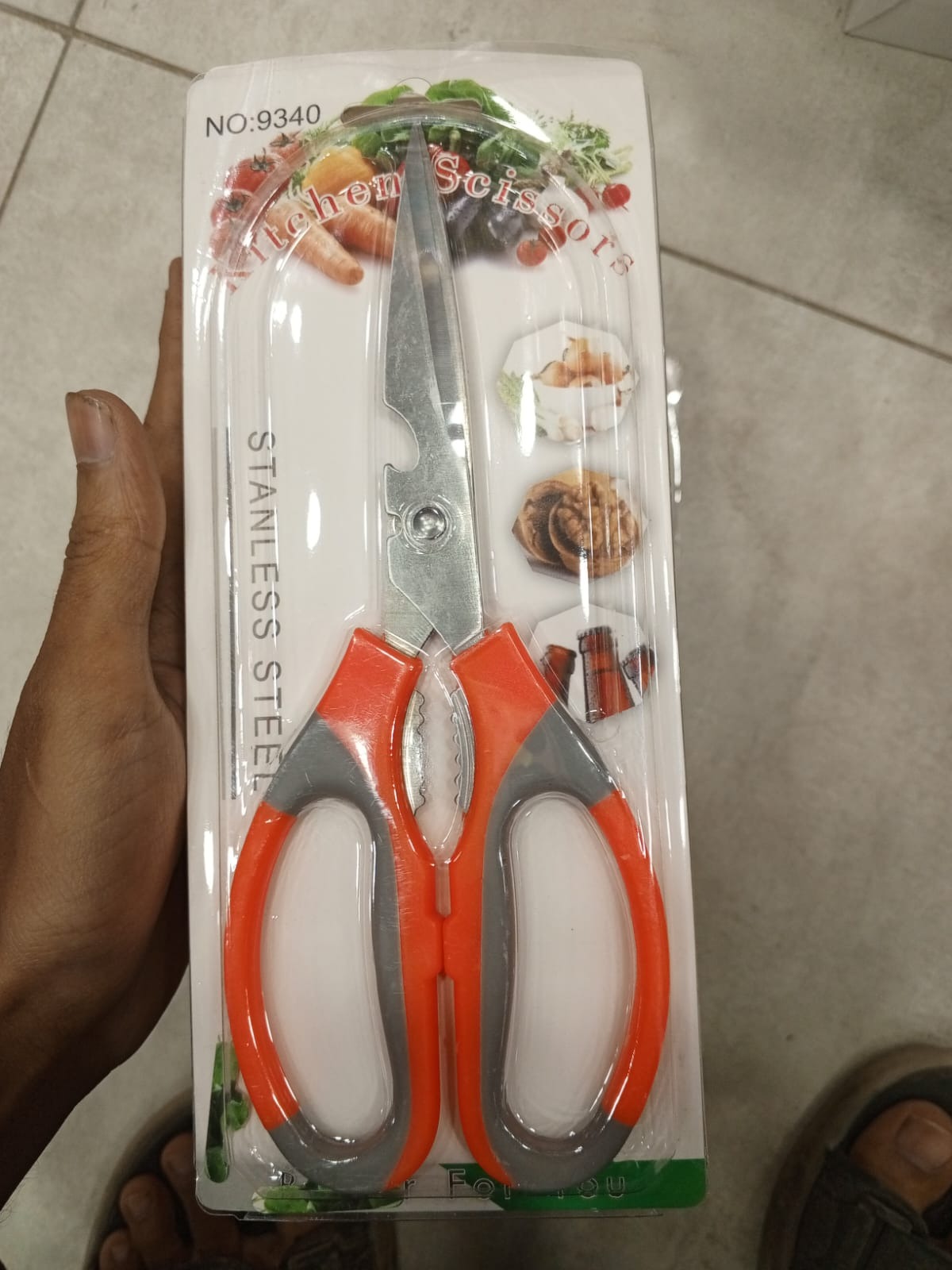 Multipurpose Kitchen Scissor – Stainless Steel with Bottle Opener & Nut Cracker