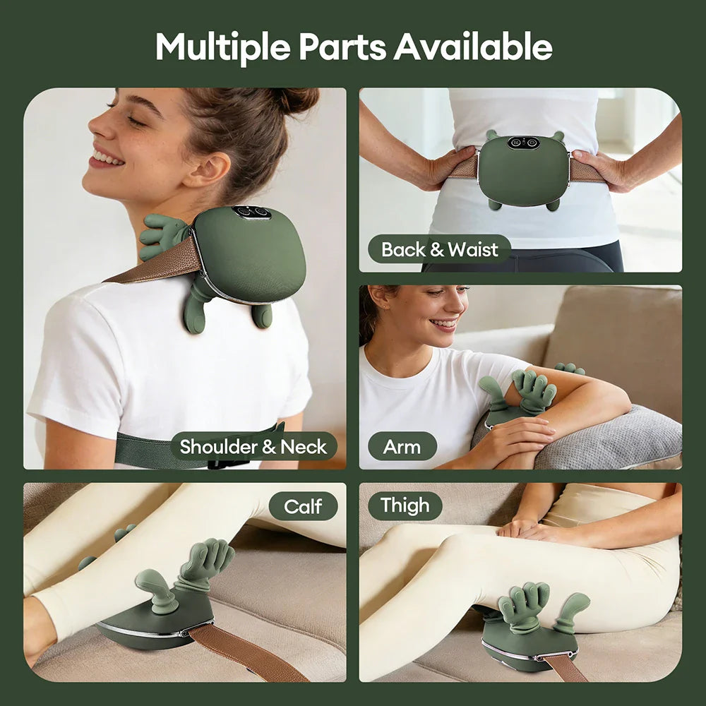 Smart Finger Pressure Neck Massager – Deep Kneading Heated Pain Relief Device