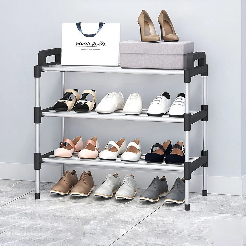 3-7 Multi-Layer Shoe Rack Dustproof Small Shoe Organizer - Floor Standing Household Doorstep Shoe Cabinet Space Saving Assembly