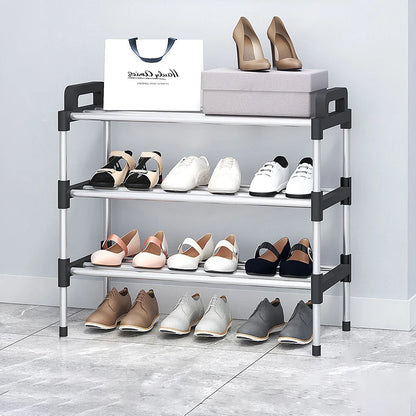 3-7 Multi-Layer Shoe Rack Dustproof Small Shoe Organizer - Floor Standing Household Doorstep Shoe Cabinet Space Saving Assembly