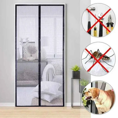 Magnetic Auto-Close Mosquito Door Curtain – Hands-Free Insect Protection Screen