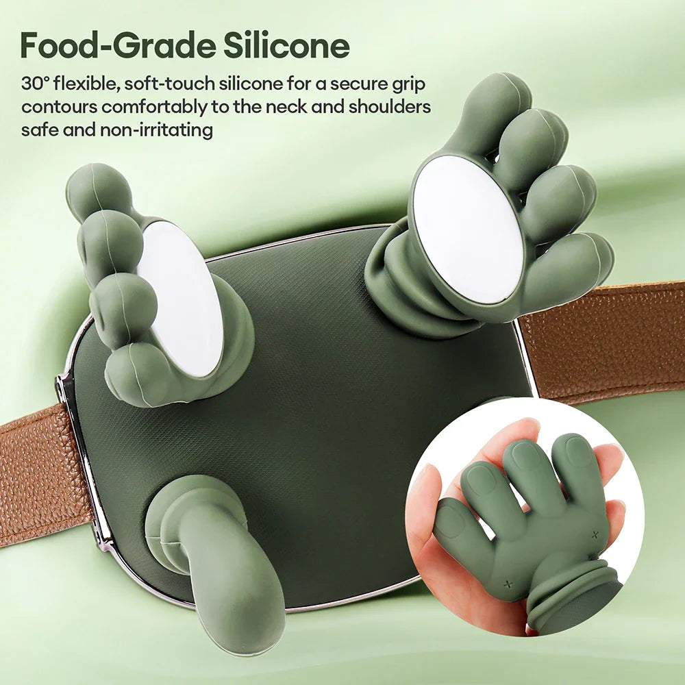 Smart Finger Pressure Neck Massager – Deep Kneading Heated Pain Relief Device