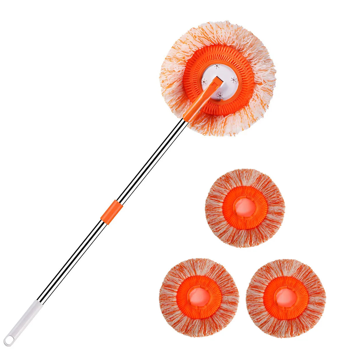 360° Rotating Microfiber Mop with Extendable Handle – Easy Floor Cleaning for Home, Office & Car