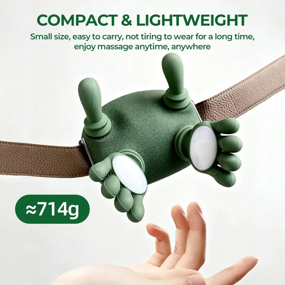 Smart Finger Pressure Neck Massager – Deep Kneading Heated Pain Relief Device