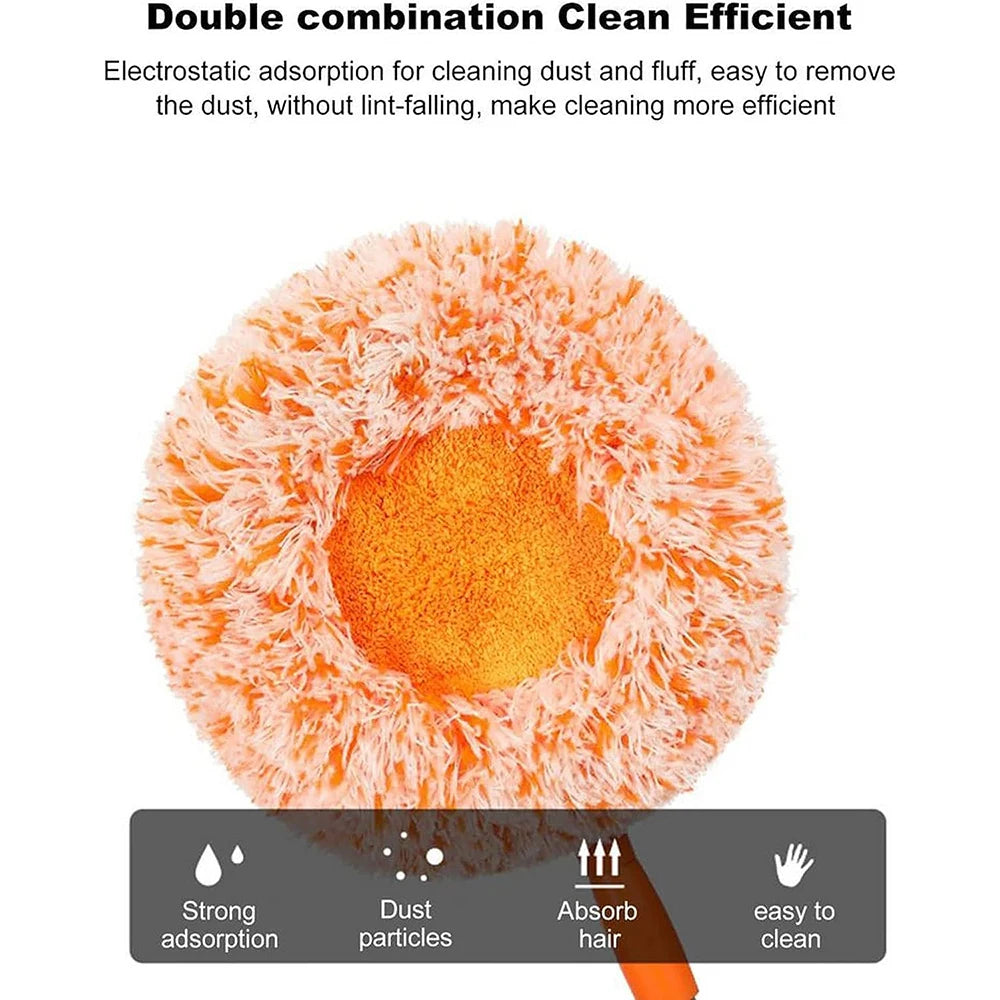 360° Rotating Microfiber Mop with Extendable Handle – Easy Floor Cleaning for Home, Office & Car