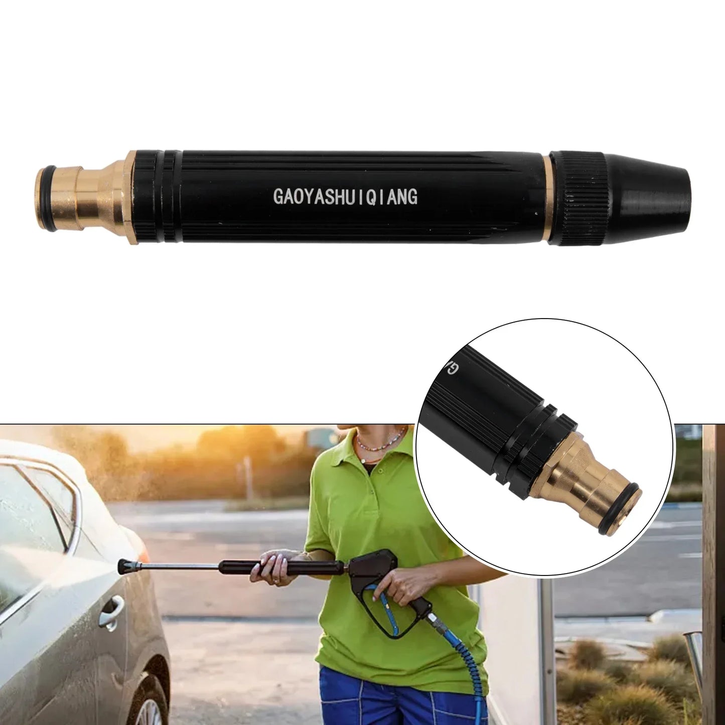 High Pressure Water Spray Gun – Adjustable Hose Nozzle for Car Wash & Gardening