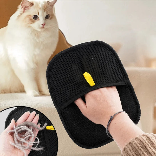 2-in-1 Pet Grooming & Massage Gloves – Efficient Hair Remover for Dogs & Cats