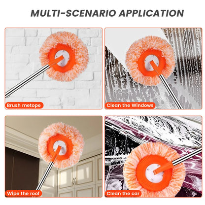 360° Rotating Microfiber Mop with Extendable Handle – Easy Floor Cleaning for Home, Office & Car