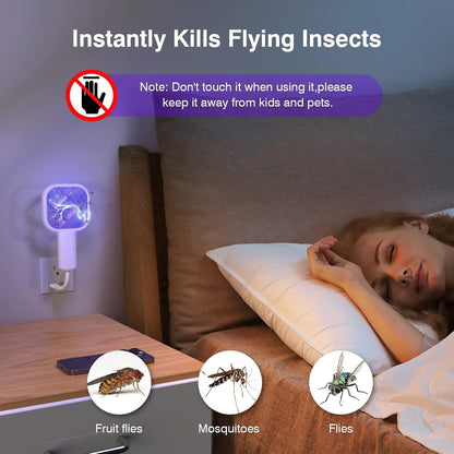 2-in-1 USB Rechargeable Mosquito Killer Racket with UV Light – Electric Bug Zapper