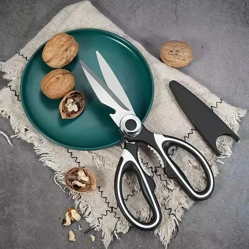 Multipurpose Kitchen Scissor – Stainless Steel with Bottle Opener & Nut Cracker
