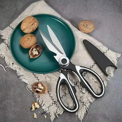Multipurpose Kitchen Scissor – Stainless Steel with Bottle Opener & Nut Cracker